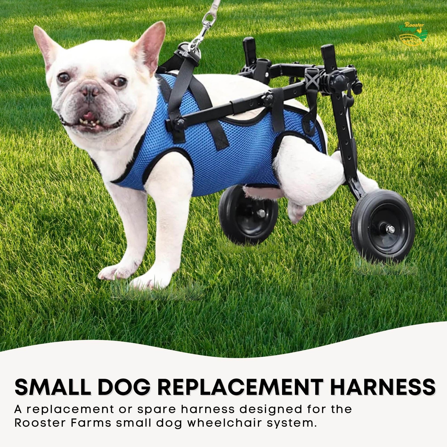 Rooster Farms Dog Wheelchair Replacement Harness Adjustable - M