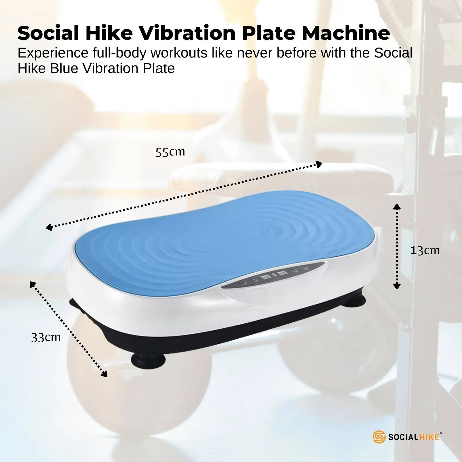 Social Hike KW566 55cm Vibration Plate Machine - Blue