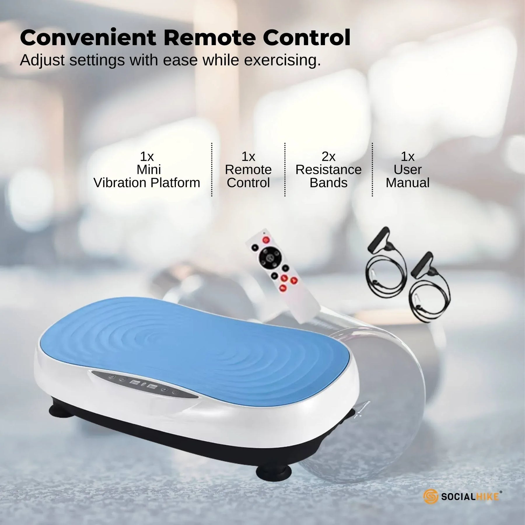 Social Hike KW566 55cm Vibration Plate Machine - Blue