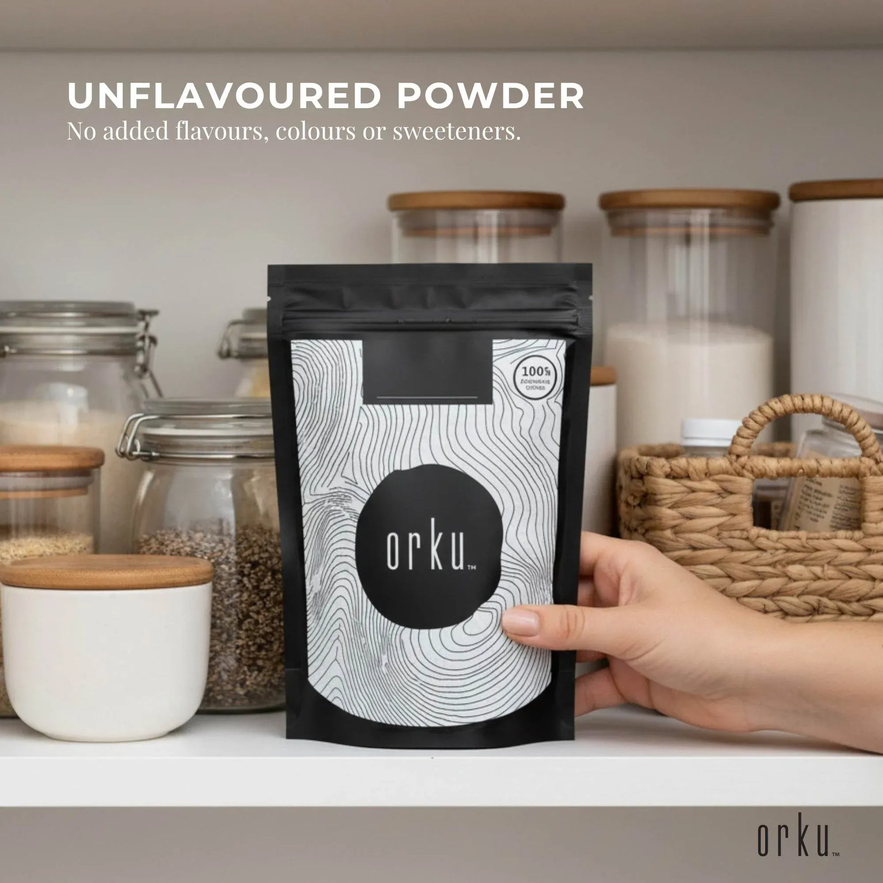 Orku 1Kg Magnesium Bisglycinate Powder Unflavoured Chelated