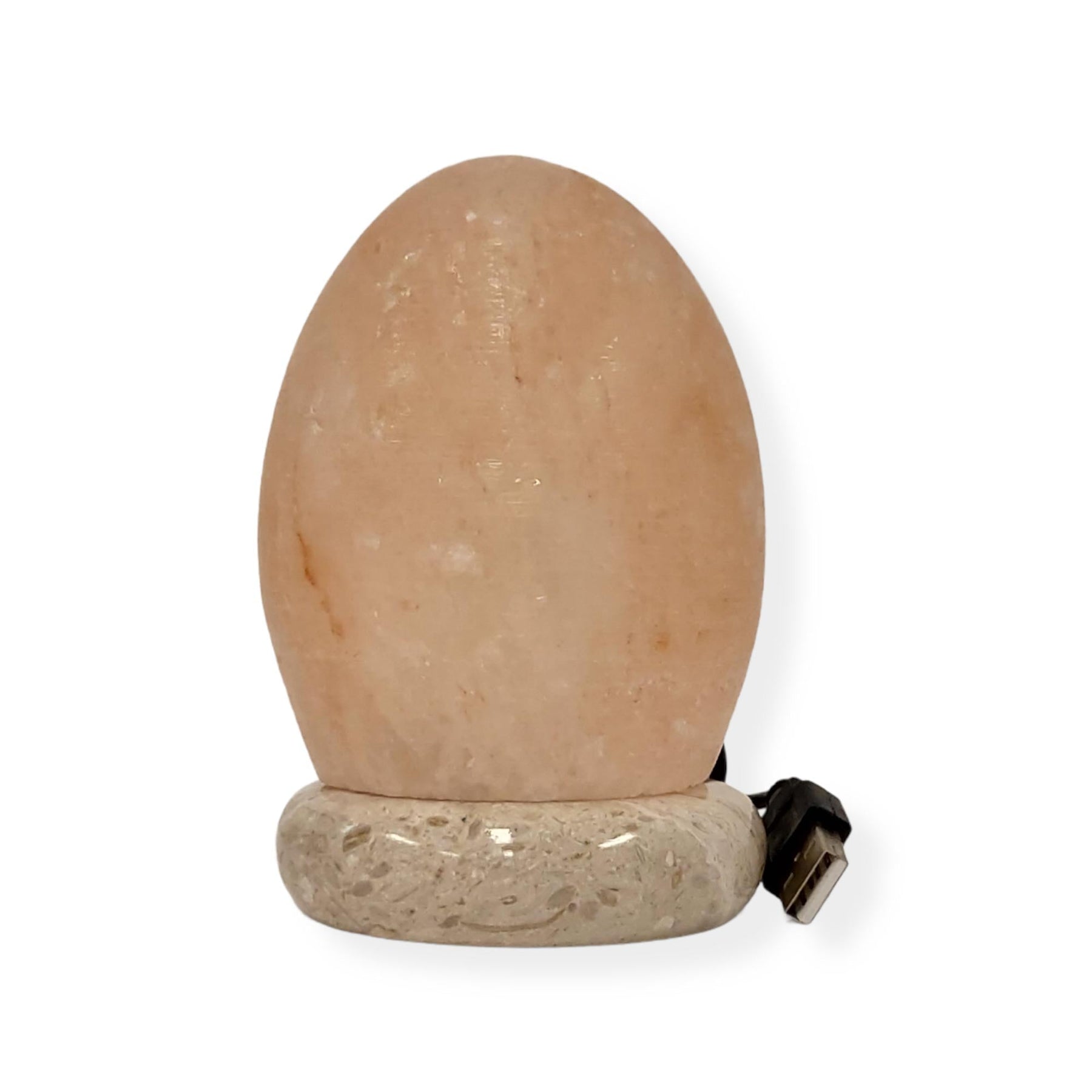 Premium Himalayan Pink Salt Lamp with Colour Changing LED - Egg Shape USB
