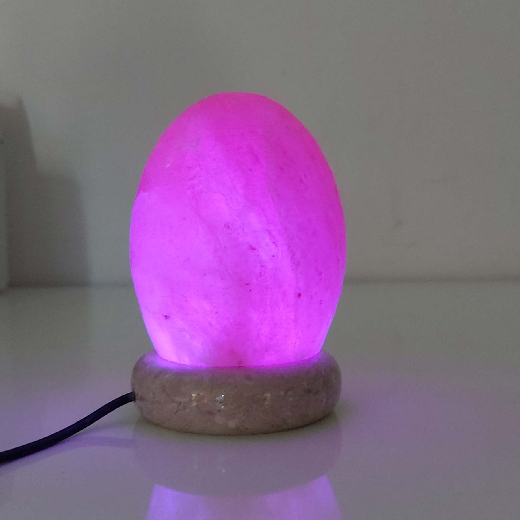 Premium Himalayan Pink Salt Lamp with Colour Changing LED - Egg Shape USB