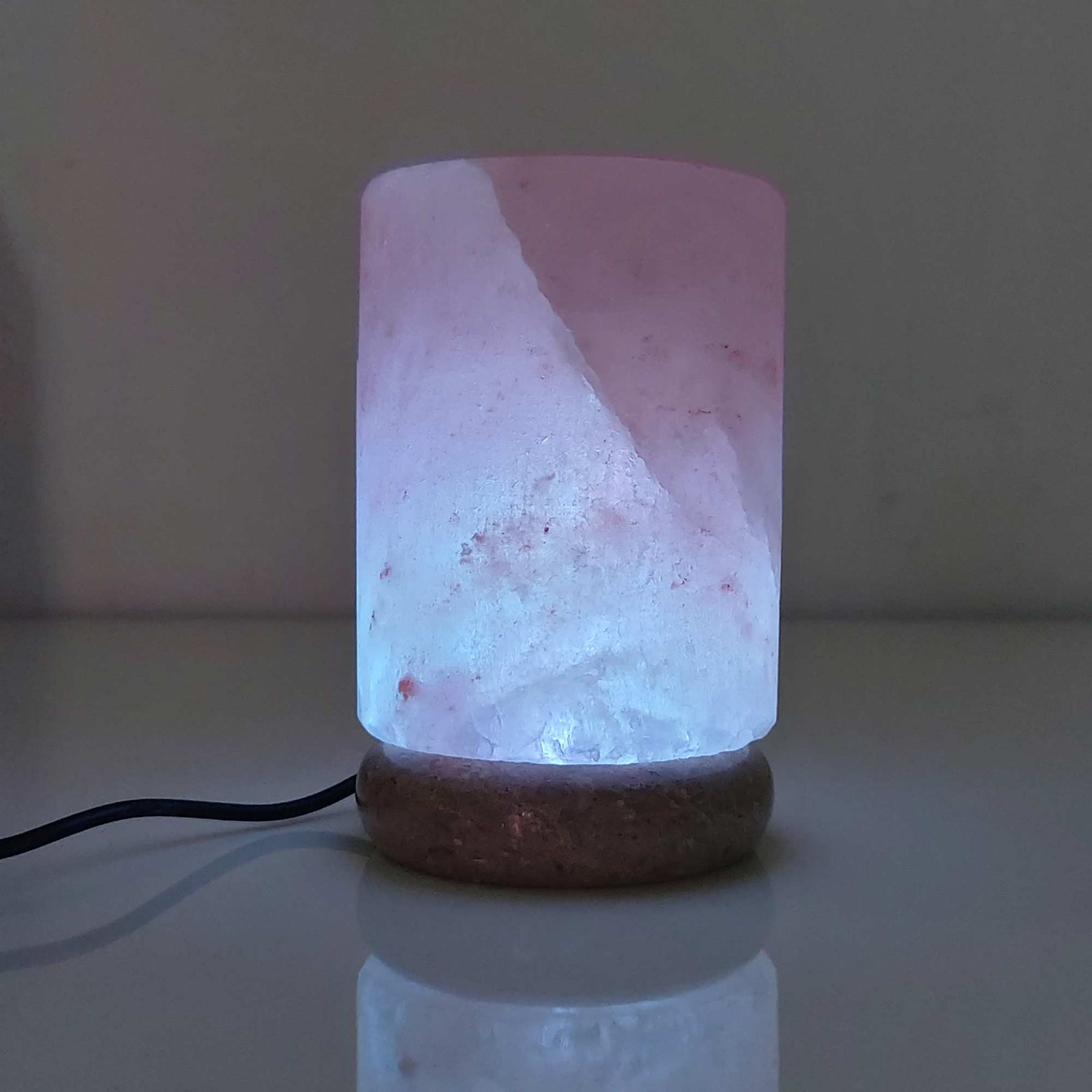 Himalayan Salt Lamp - Cylinder Shape 11cm - USB Colour Changing LED Light - SuperSaverAU - view 3