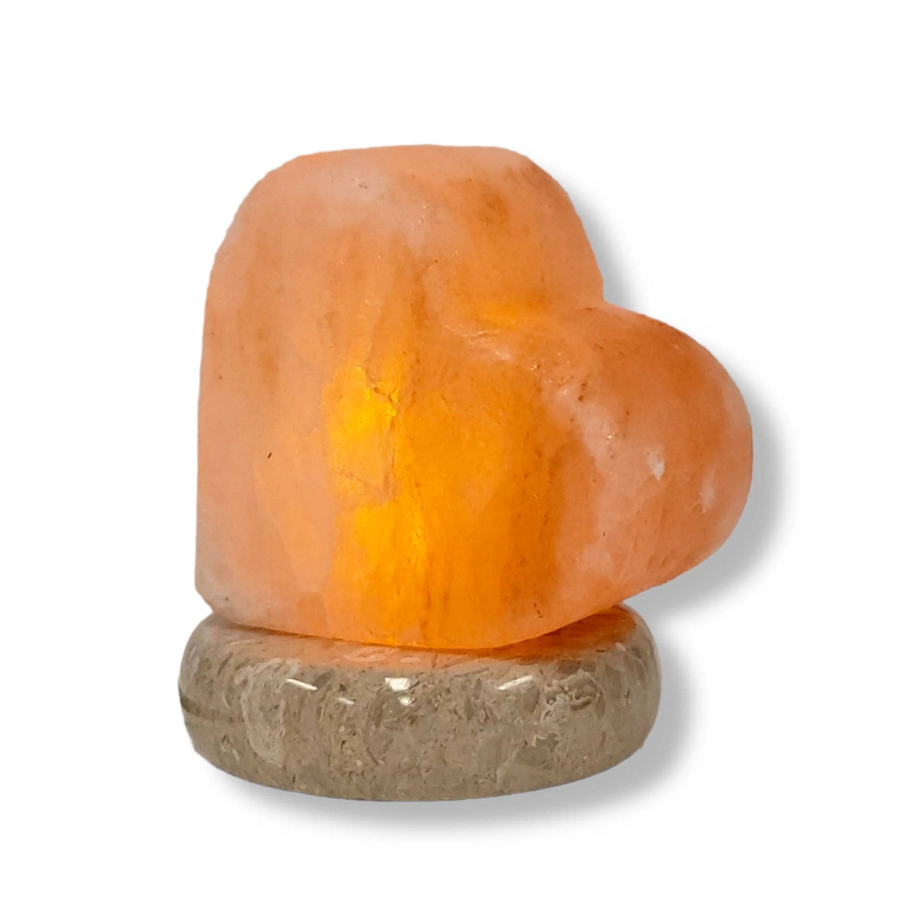 Premium Himalayan Pink Salt Lamp with Colour Changing LED - Heart USB