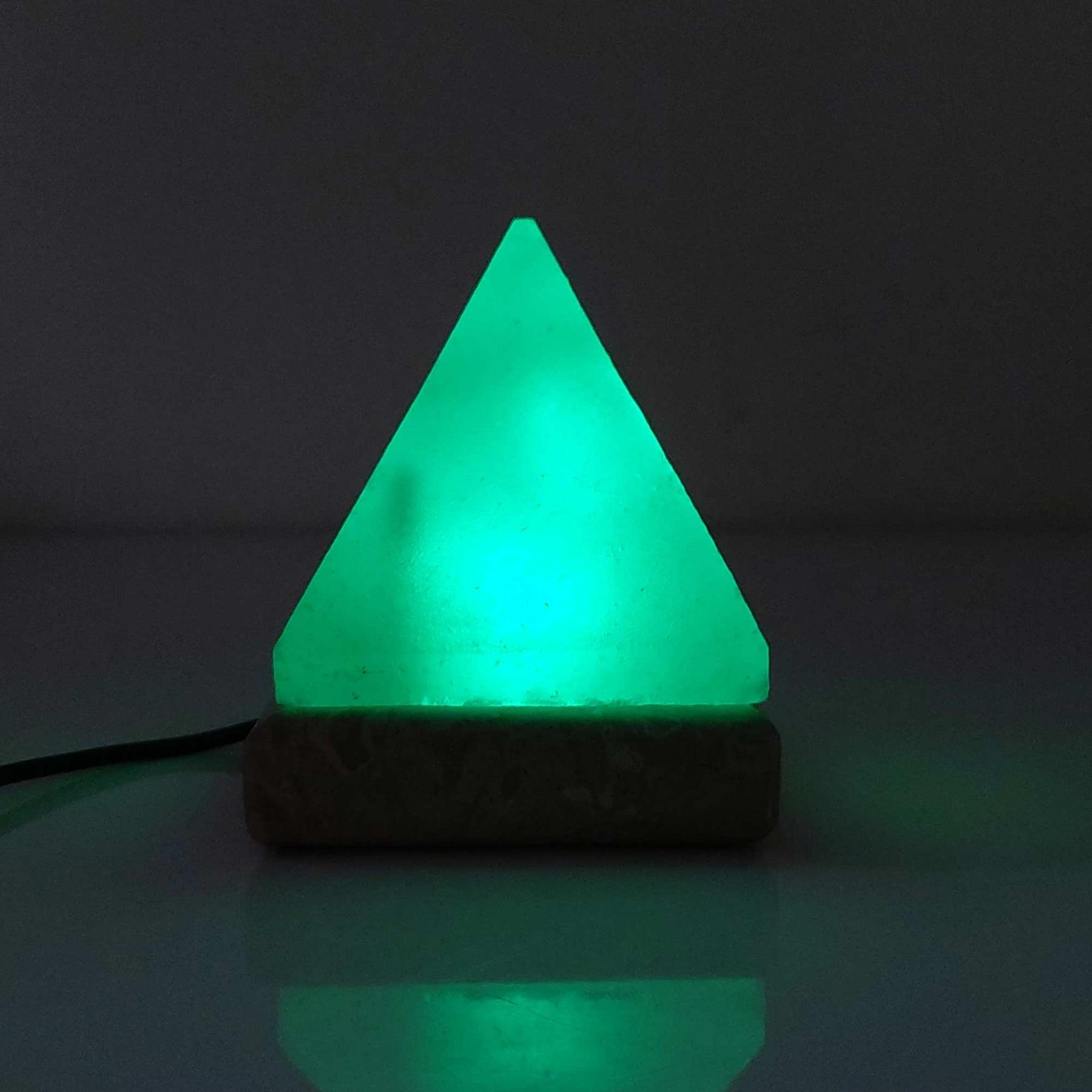 Himalayan Salt Collective USB Colour Changing Pyramid Salt Lamp - 0.6 Kgs, 8.5cm - SuperSaverAU - view 2