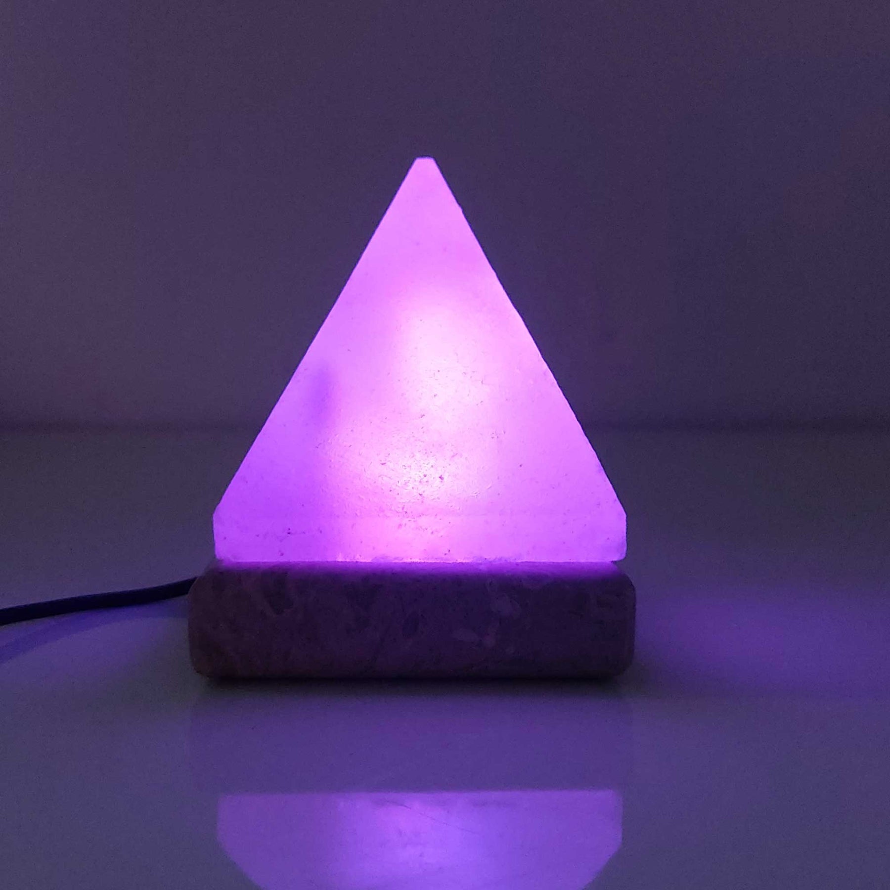 Himalayan Salt Collective USB Colour Changing Pyramid Salt Lamp - 0.6 Kgs, 8.5cm - SuperSaverAU - view 4