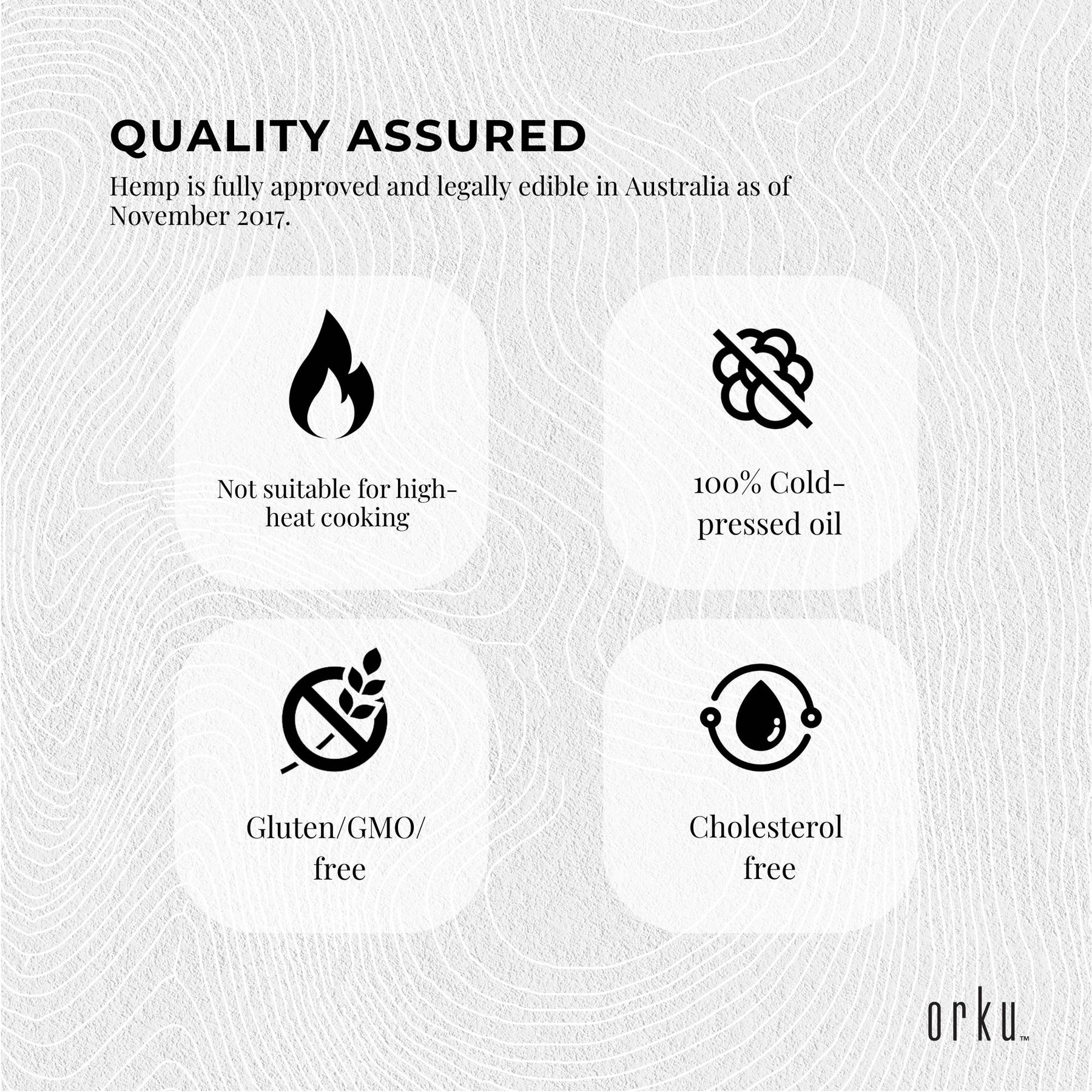 Orku 500ml Organic Hemp Seed Oil - Cold Pressed Food Grade Oils - SuperSaverAU - view 7