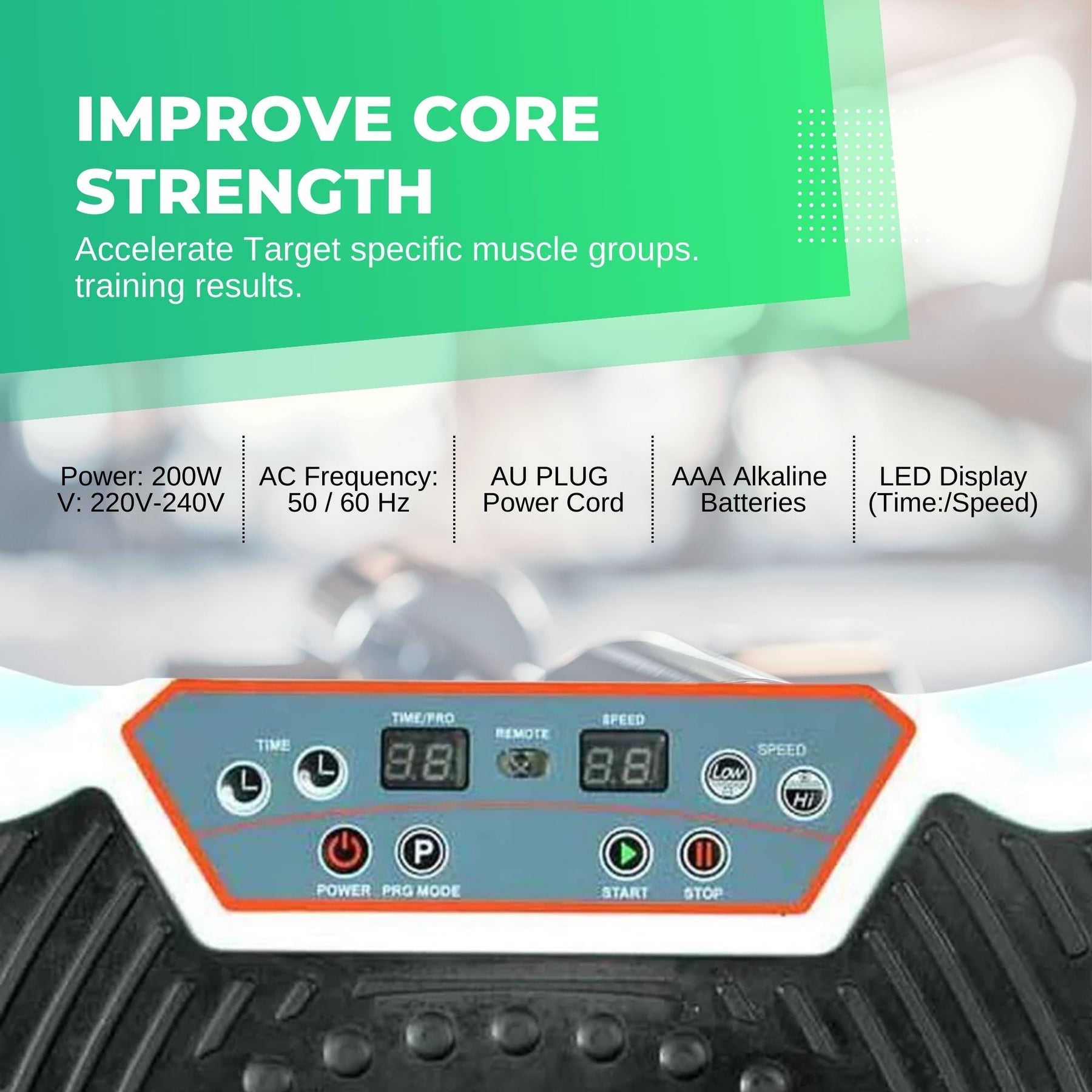 Social Hike Red Vibration Machine Platform - Exercise Plate Whole Body Workout - SuperSaverAU - view 5