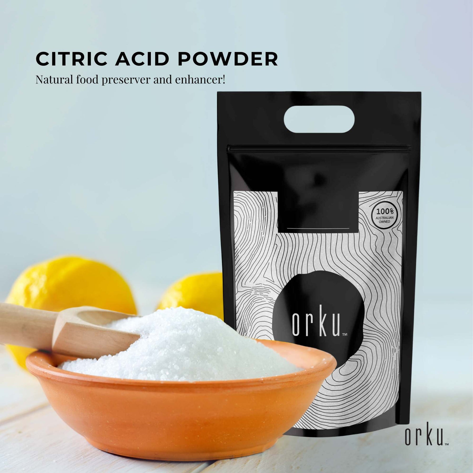 5Kg Food Grade Anhydrous Citric Acid Powder GMO Free Resealable Bag - SuperSaverAU - view 2