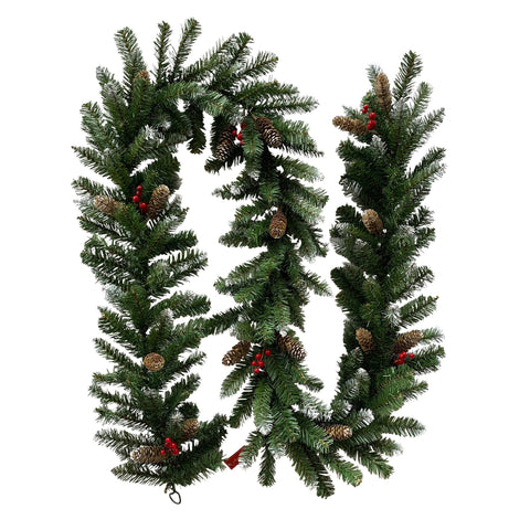 Christabelle 2.7m Christmas Garland with Pine Cones & Berries Pine Tree Decoration Ornament - SuperSaverAU - view 1
