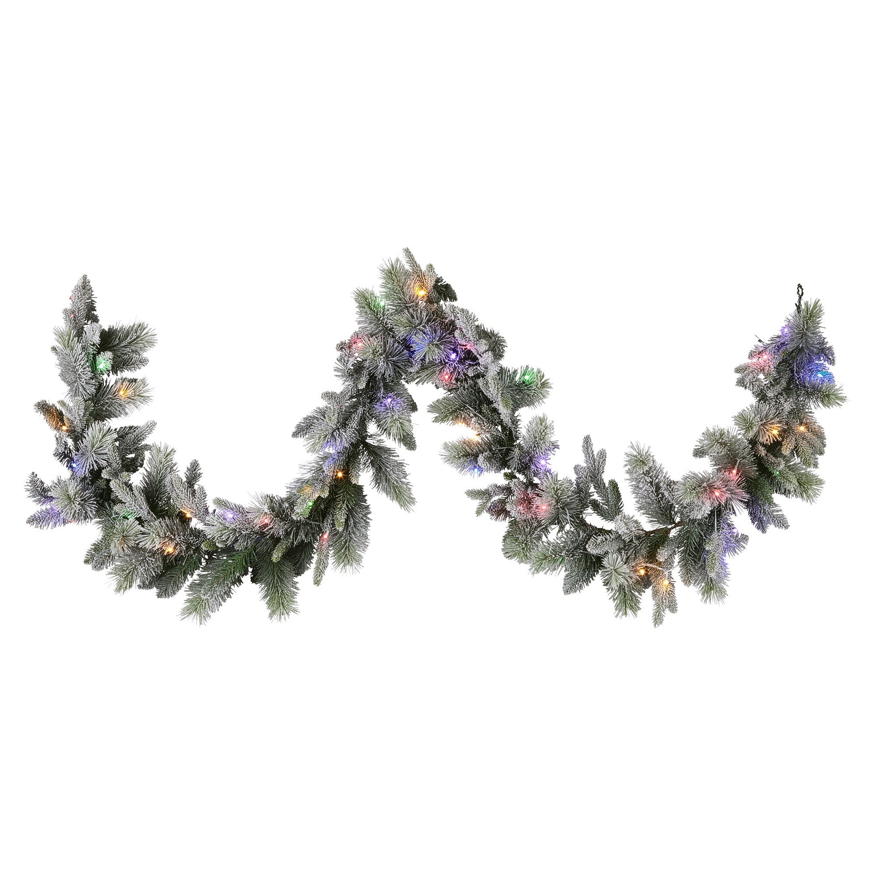 Christabelle 2.7m Christmas Garland Snowy with LED Lights Stamford Spruce Tree Decoration Ornament - SuperSaverAU - view 1