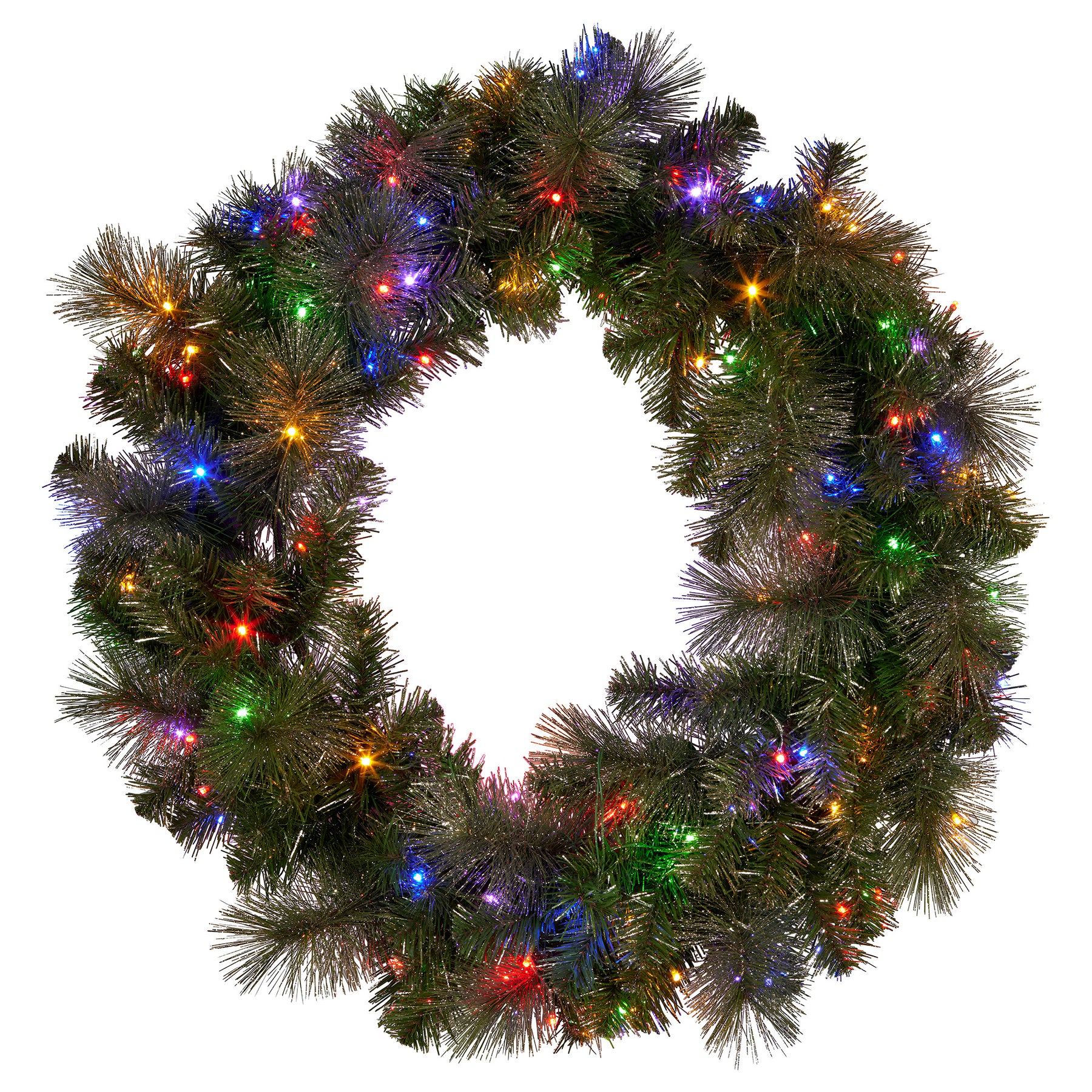 Christabelle 76cm Split Christmas Wreath with LED Lights for Double Front Doors Decoration - SuperSaverAU - view 2