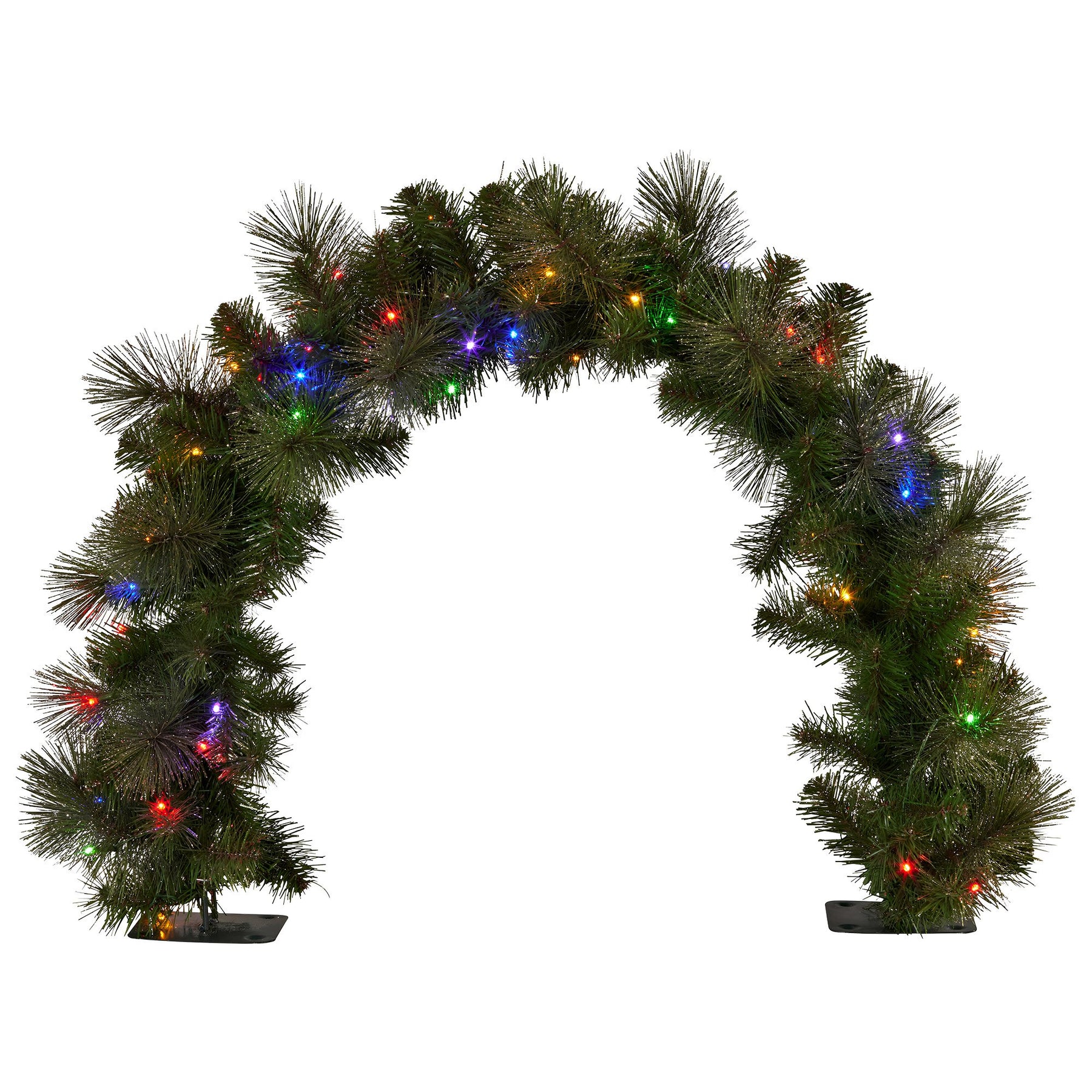 Christabelle 60cm Tabletop Christmas Archway Garland with LED Lights Gold Mantle Decoration Ornament - SuperSaverAU - view 1