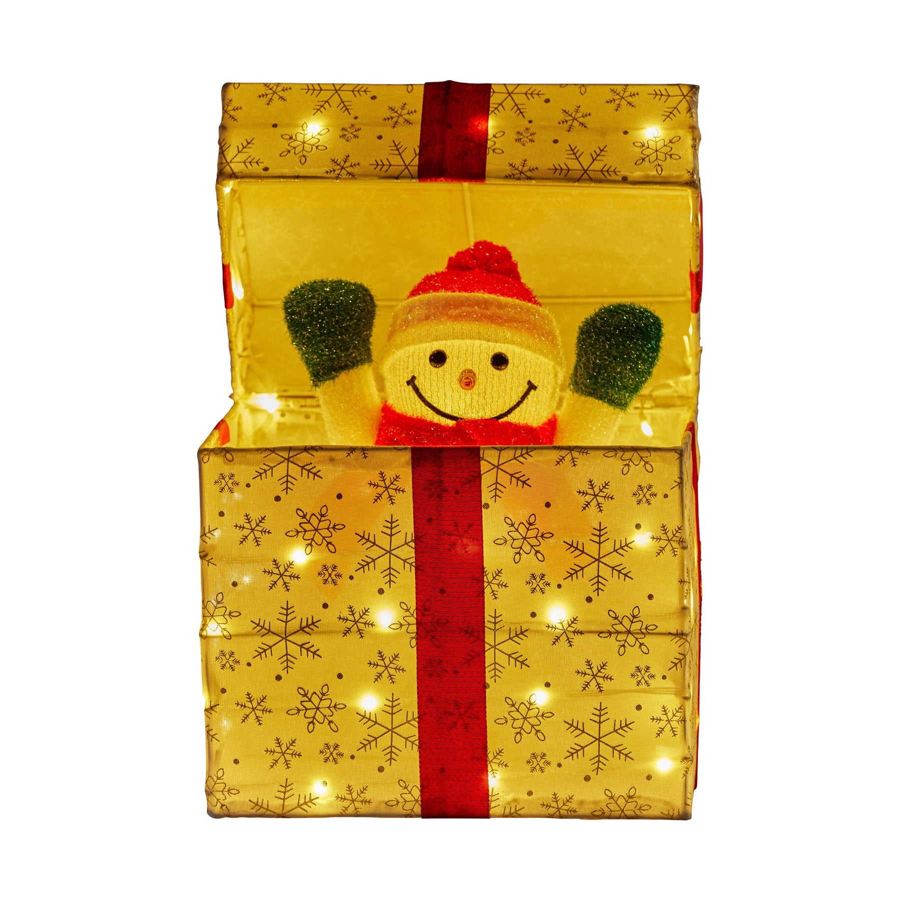 Christabelle Animated Snowman Gift Box Led Christmas Tree Decoration Ornaments - SuperSaverAU - view 1