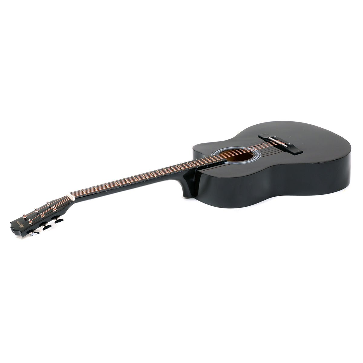 Karrera 40in Acoustic Cutaway Guitar Set - Black