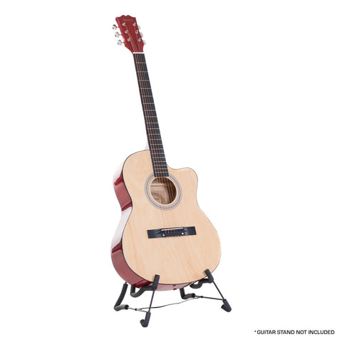 Karrera 40in Acoustic Cutaway Guitar Set - Natural