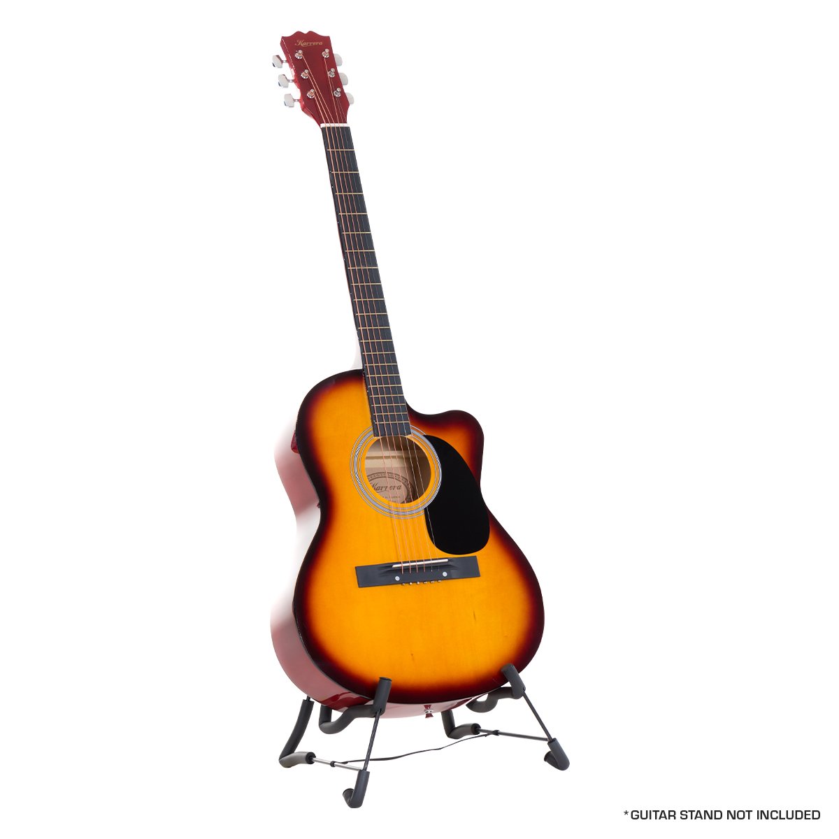 Karrera 40in Acoustic Cutaway Guitar Set - Sunburst