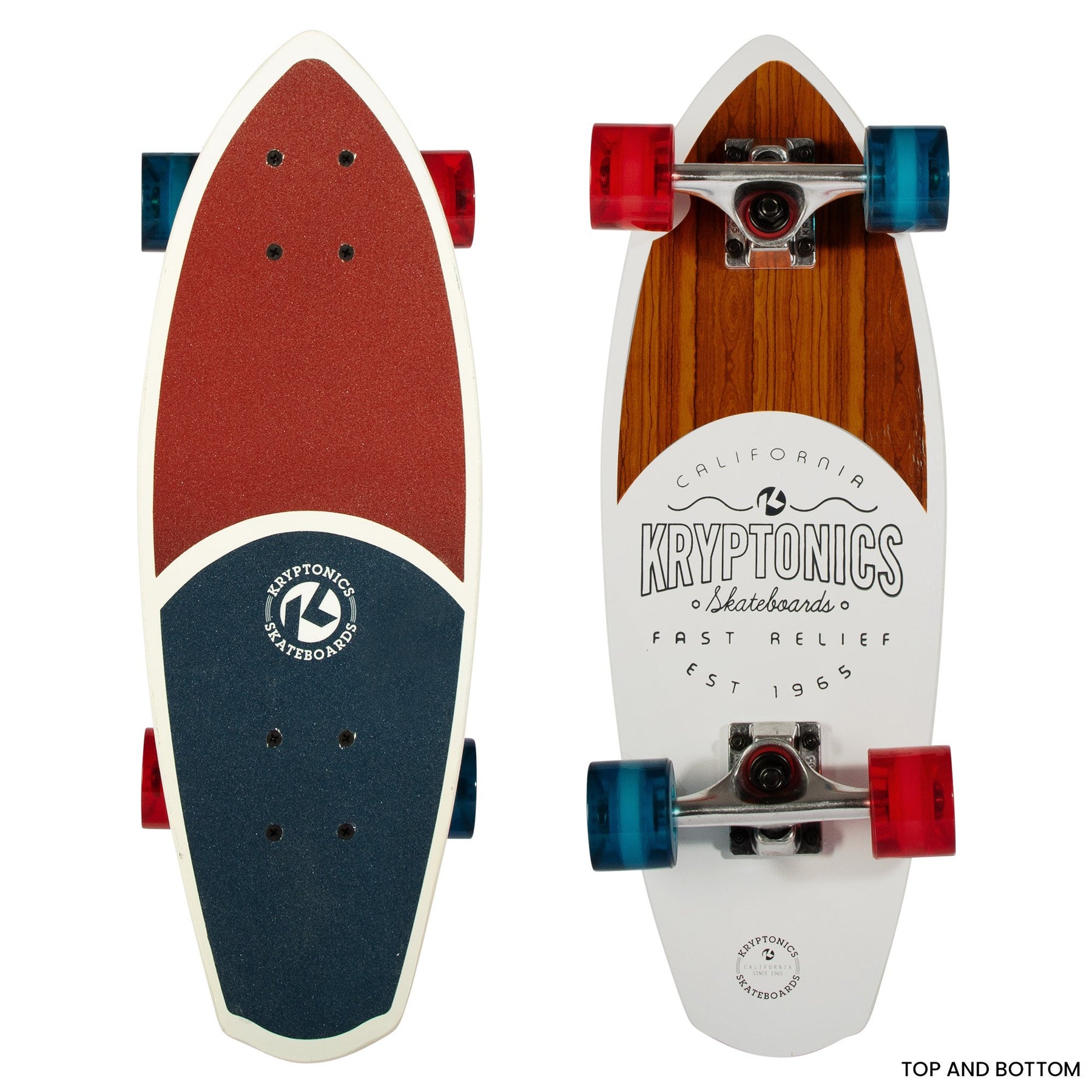 Bravo Sports Kryptonics 23-inch Mini Fat Cruiser Board In Liberty Blue - SuperSaverAU - view 2