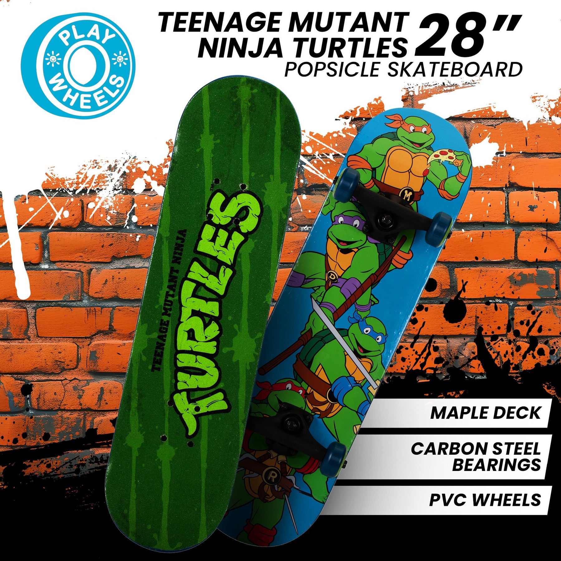 Kryptonics Teenage Mutant Ninja Turtles 28-inch Turtle Time Popsicle Skateboard - SuperSaverAU - view 10