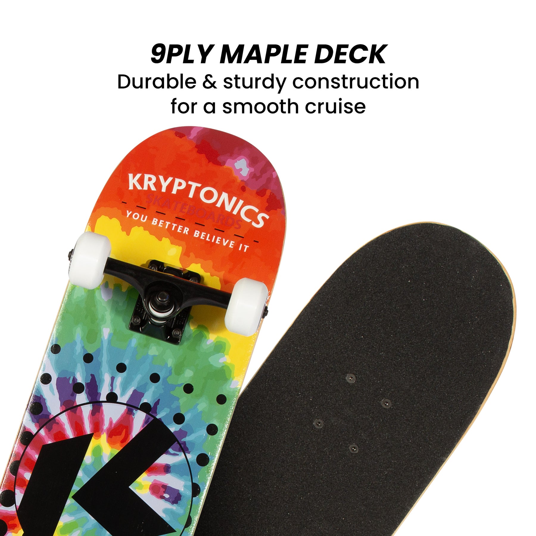 Kryptonics 31-inch Star Series Complete Skateboard Rainbow Dot - SuperSaverAU - view 6