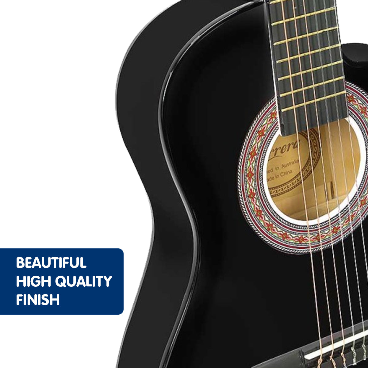 Karrera 34in Children's Cutaway Acoustic Guitar - Black