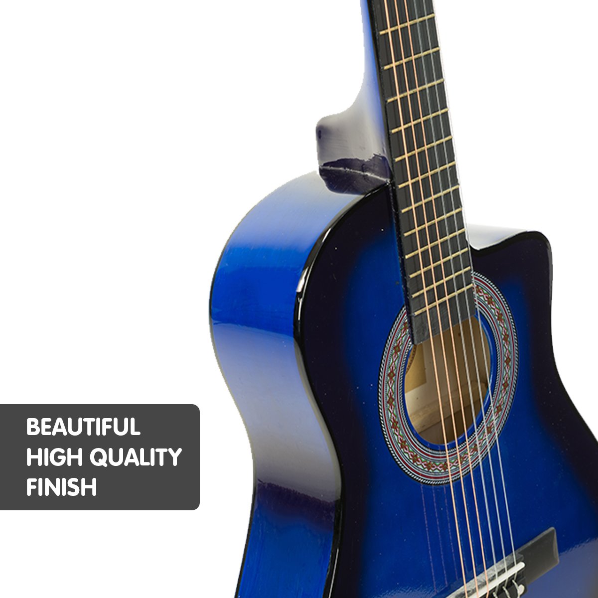 Karrera 34in Children's Cutaway Acoustic Guitar - Blue