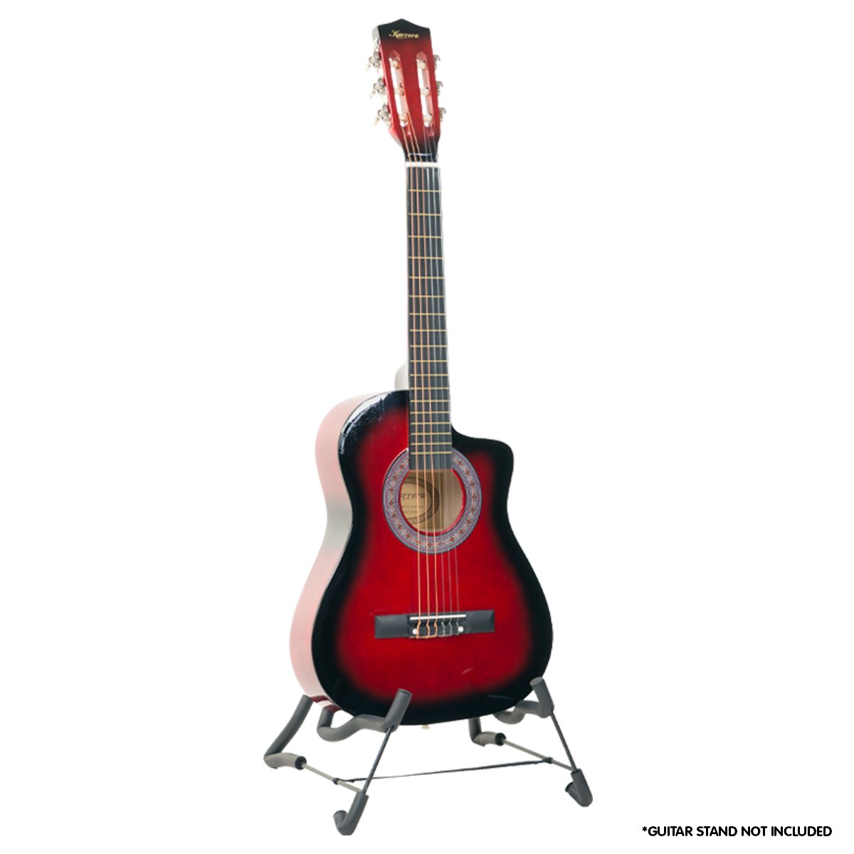Karrera 34in Children's Cutaway Acoustic Guitar - Red