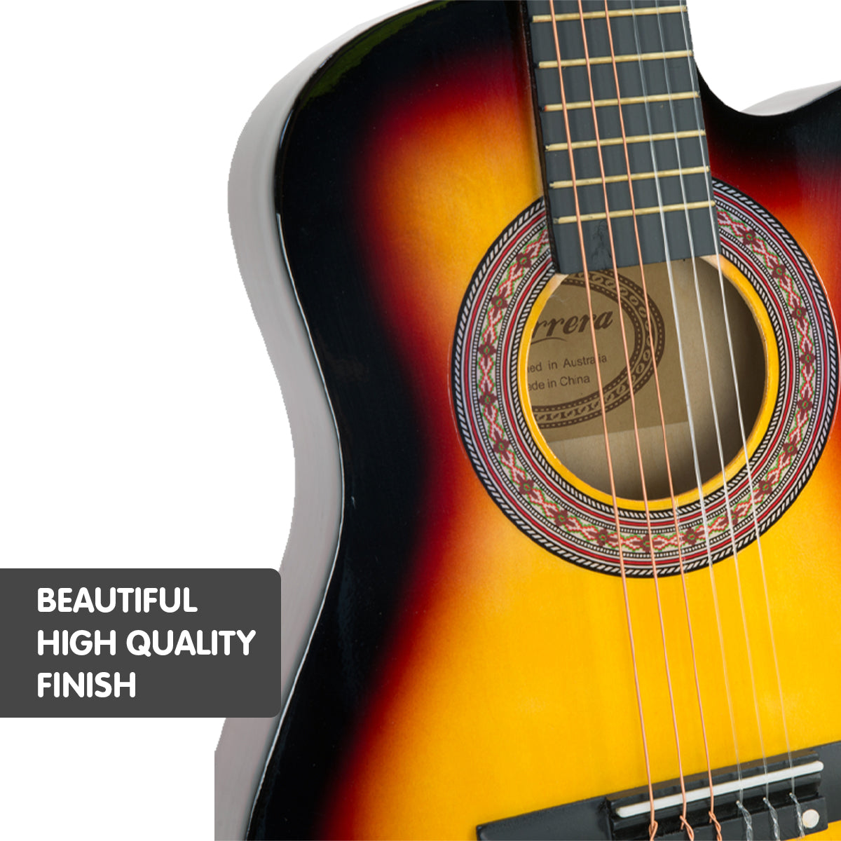 Karrera 34in Children's Cutaway Acoustic Guitar - Sunburst