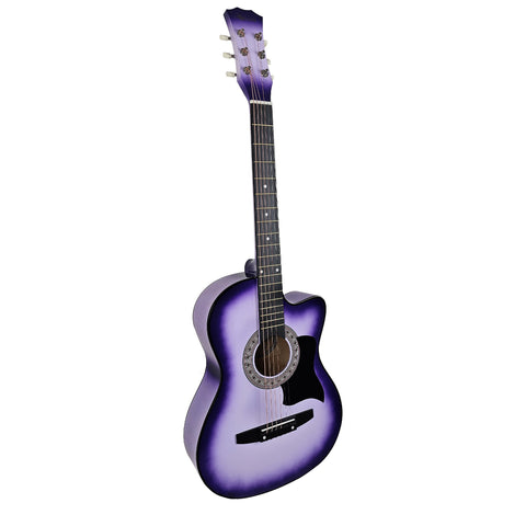 Karrera 38in Cutaway Acoustic Guitar Set - Purple Burst