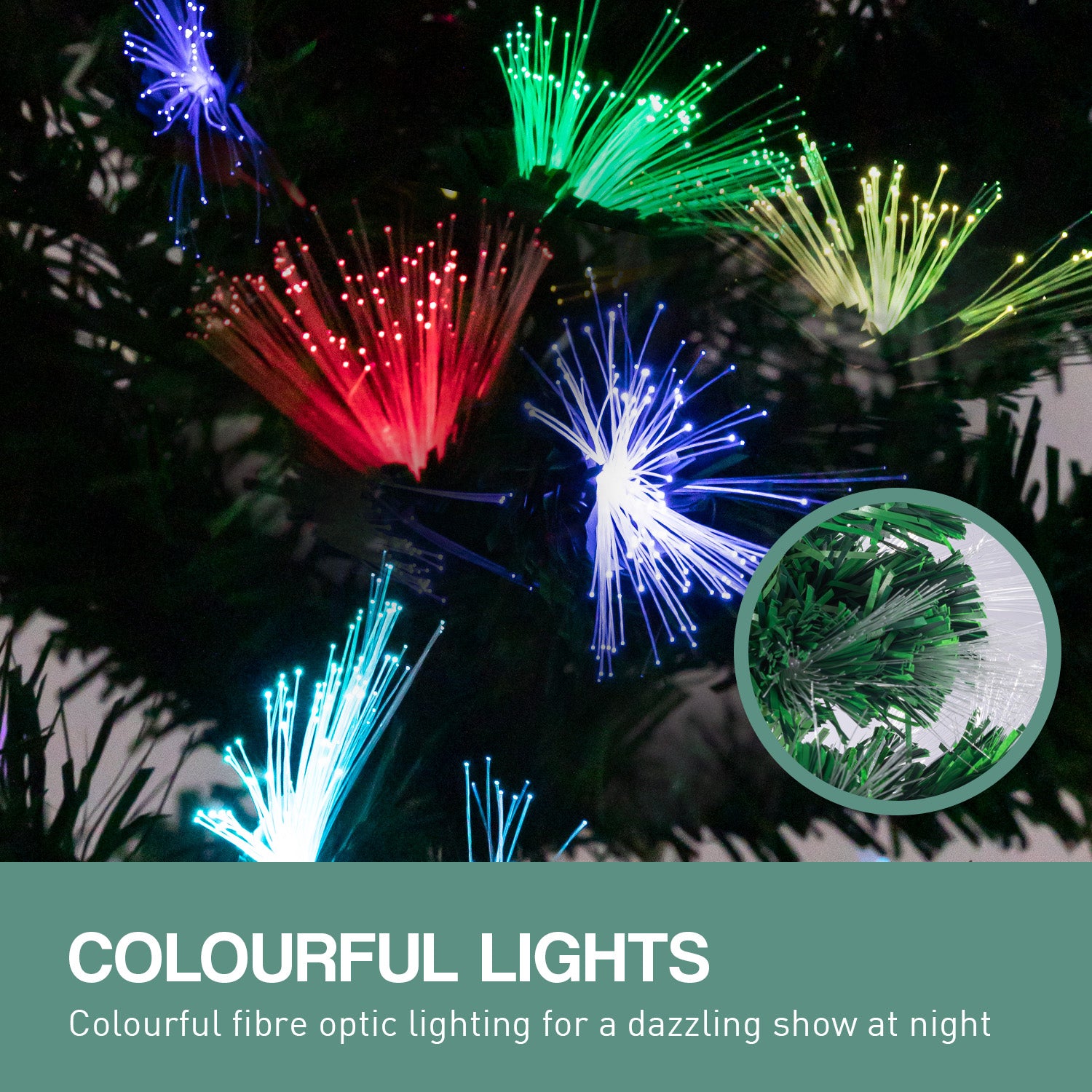 Christabelle 1.5m Enchanted Pre Lit Fibre Optic Christmas Tree Stars Xmas Decor - SuperSaverAU - view 10