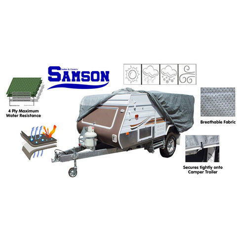 Samson Heavy Duty Trailer Camper Cover 10-12ft, Waterproof, UV Treated, Custom Fit - SuperSaverAU - view 1