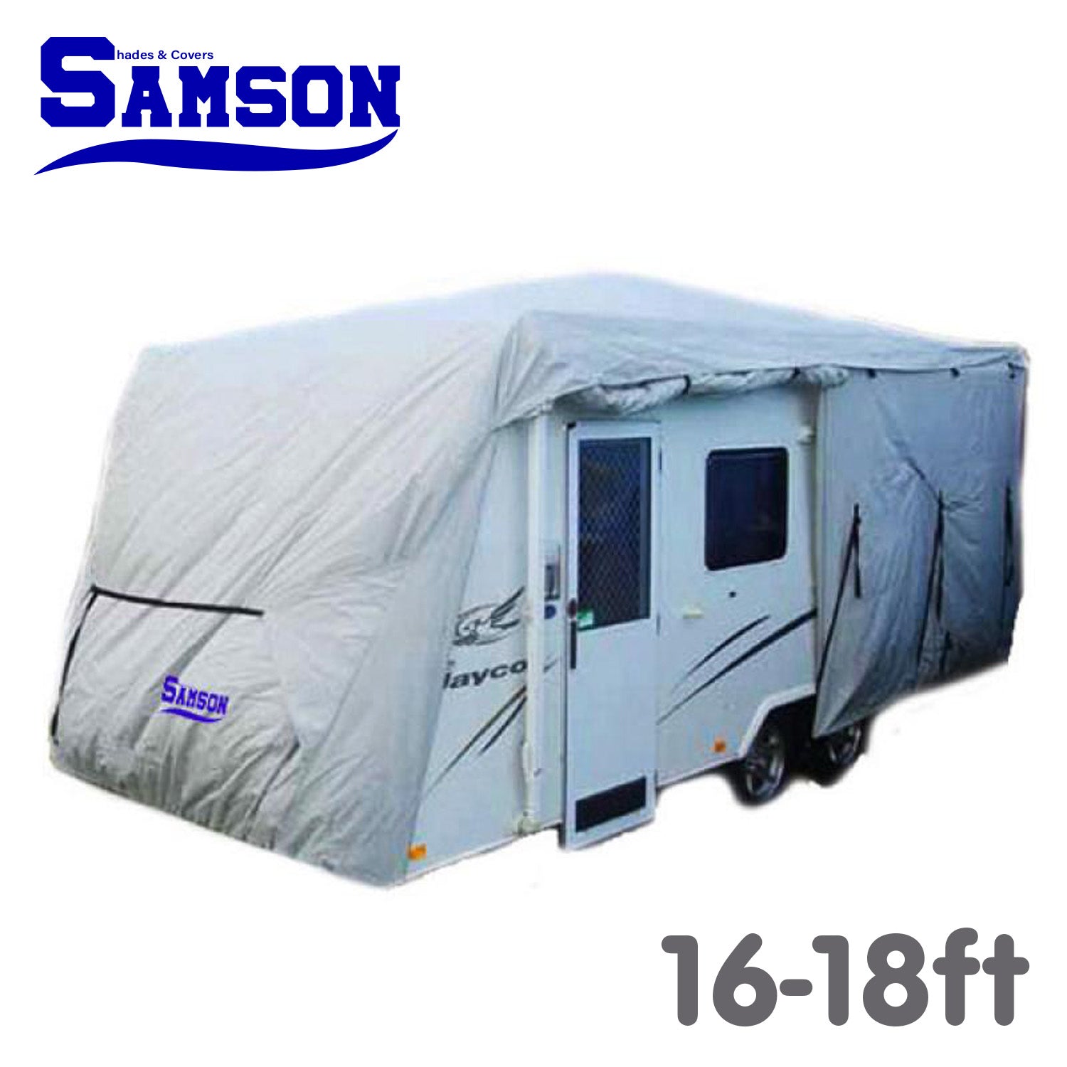 Samson Heavy Duty Caravan Cover 16-18ft - Waterproof, UV Treated, Adjustable Fit - SuperSaverAU - view 3