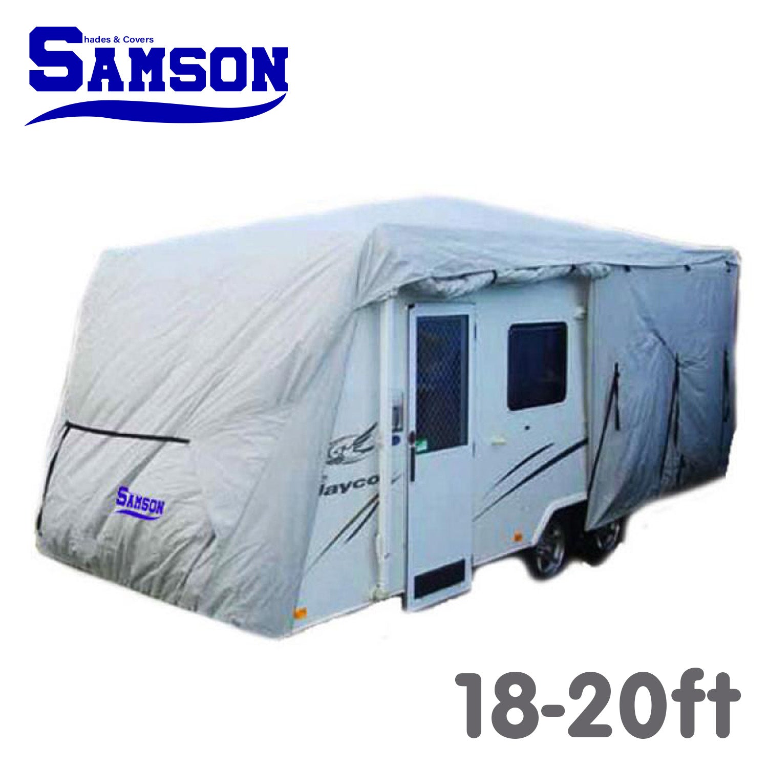 Samson Heavy Duty Caravan Cover 18-20ft, Waterproof, UV Treated, Adjustable - SuperSaverAU - view 5