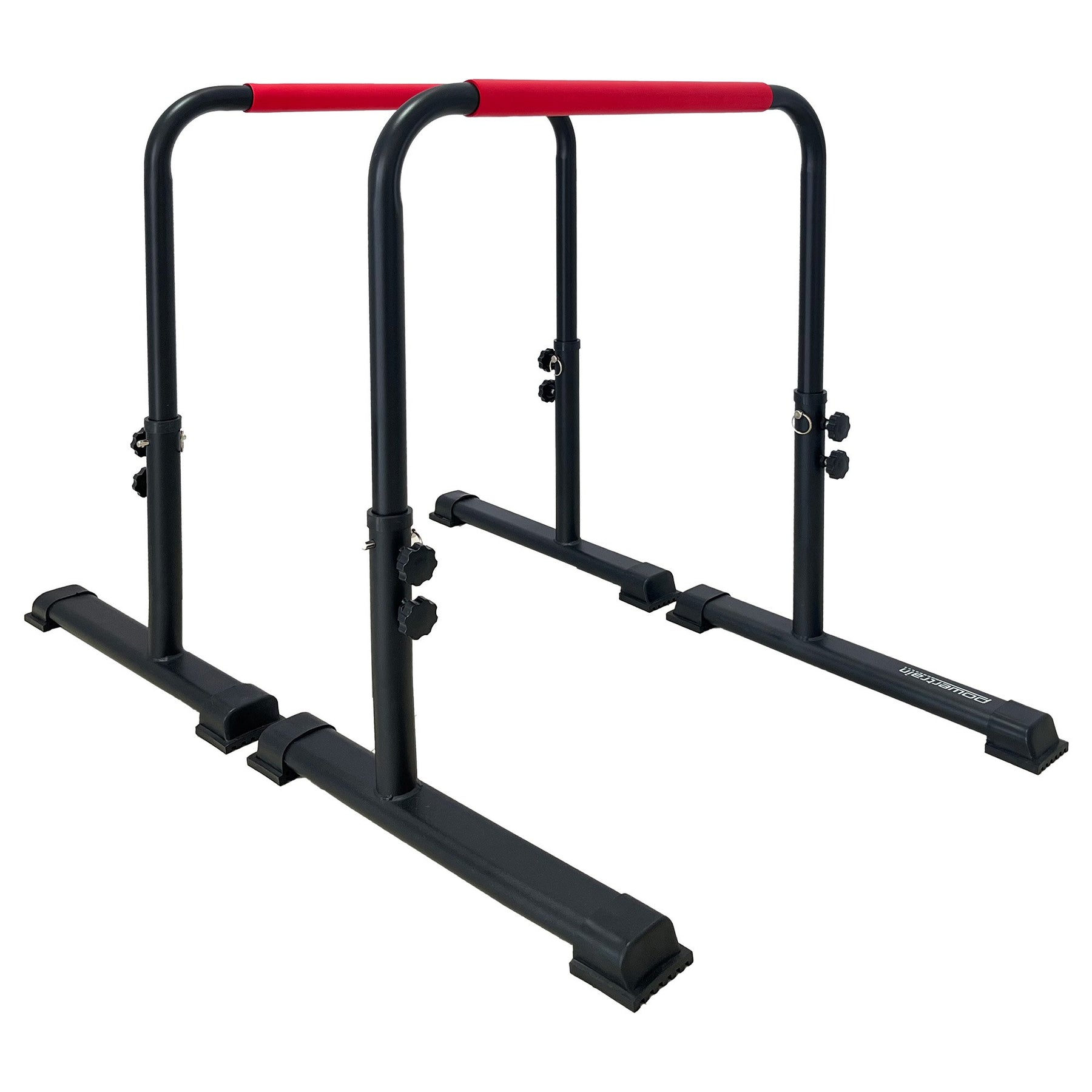 Powertrain Height-Adjustable Dip Bars Pair 200kg Capacity, Rubberised Handles, 68x51x78-101cm - SuperSaverAU - view 1