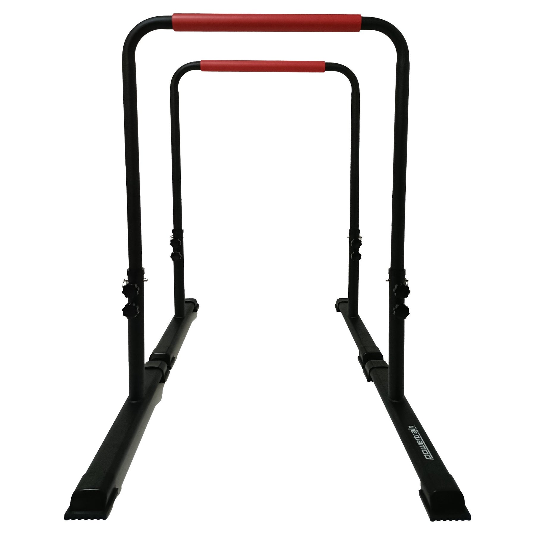 Powertrain Height-Adjustable Dip Bars Pair 200kg Capacity, Rubberised Handles, 68x51x78-101cm - SuperSaverAU - view 2