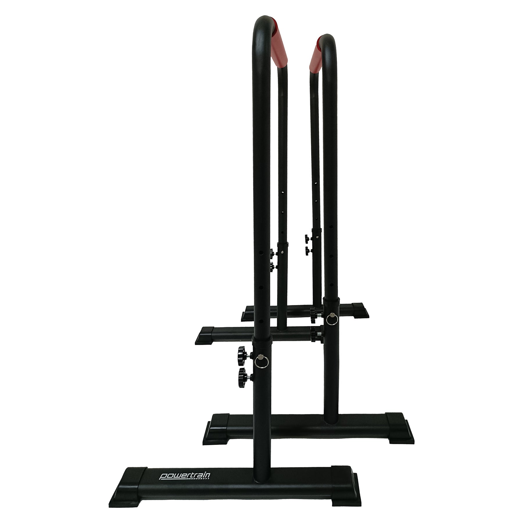 Powertrain Height-Adjustable Dip Bars Pair 200kg Capacity, Rubberised Handles, 68x51x78-101cm - SuperSaverAU - view 12