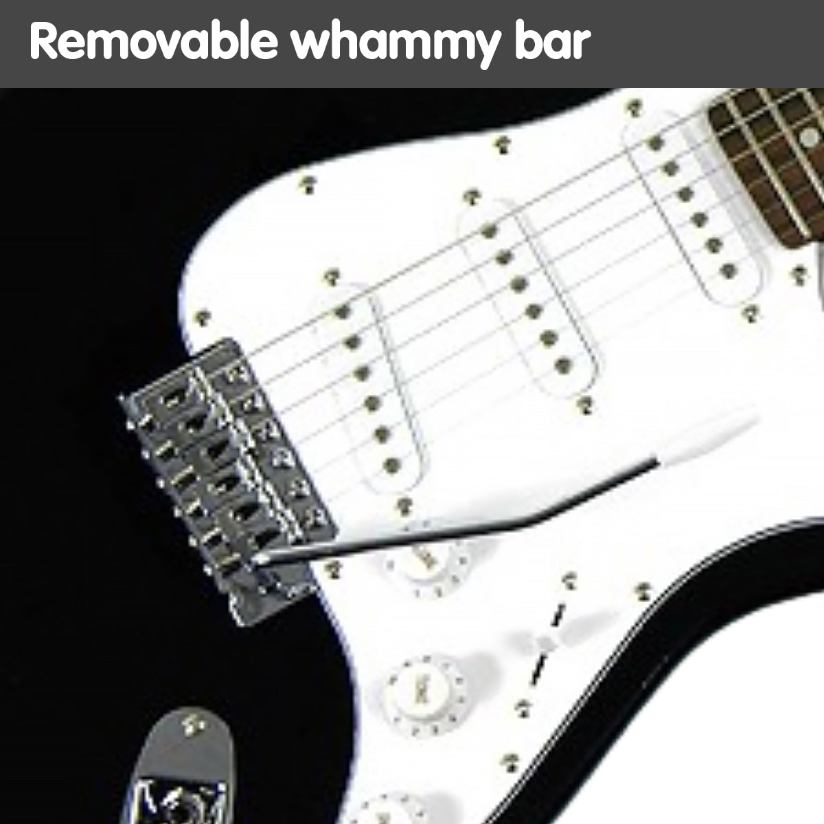 Karrera 39in Full Size Electric Guitar - Black