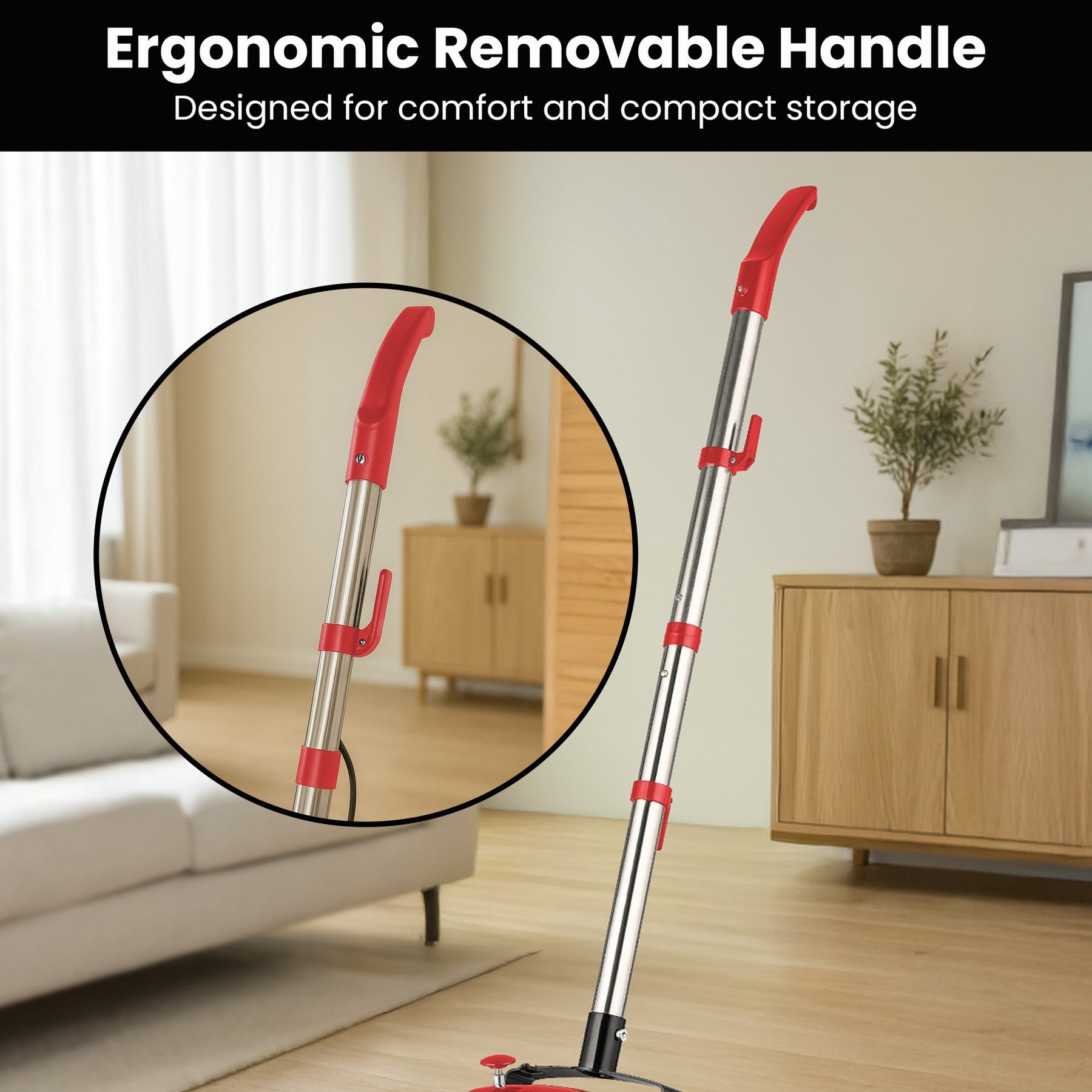 Premium Klika Hauskeeper 5 in 1 Electric Floor Polisher - Red