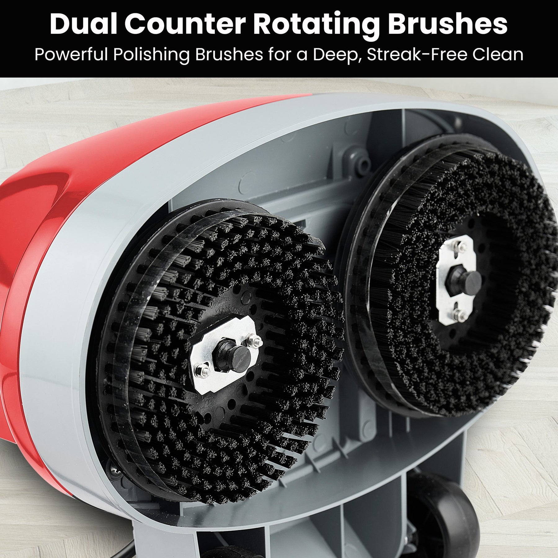 Premium Klika Hauskeeper 5 in 1 Electric Floor Polisher - Red