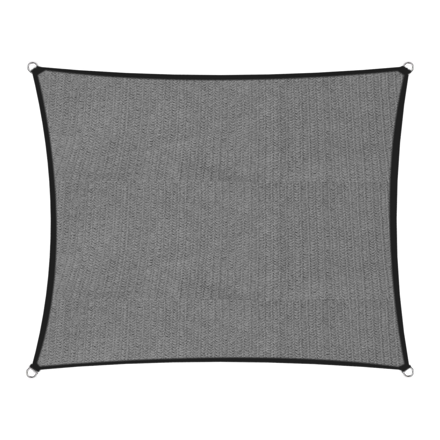 Wallaroo Outdoor Sun Shade Sail Canopy with UV-Stabilised Fabric - Grey, Rectangle 4 x 6m