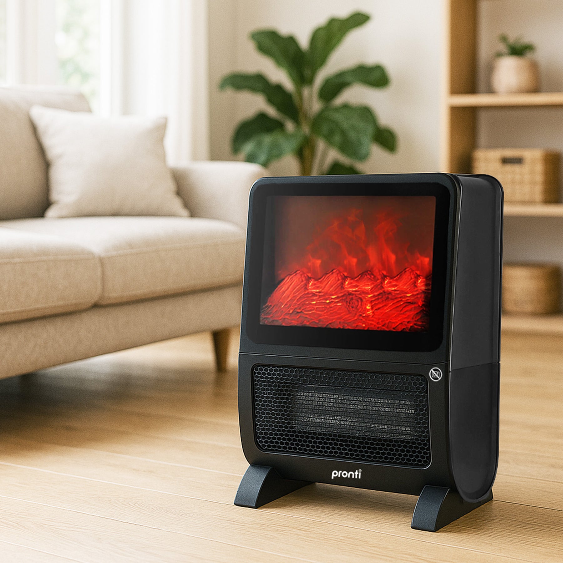 Pronti 2000W 3D Fire PTC Electric Portable Room Heater - SuperSaverAU - view 10