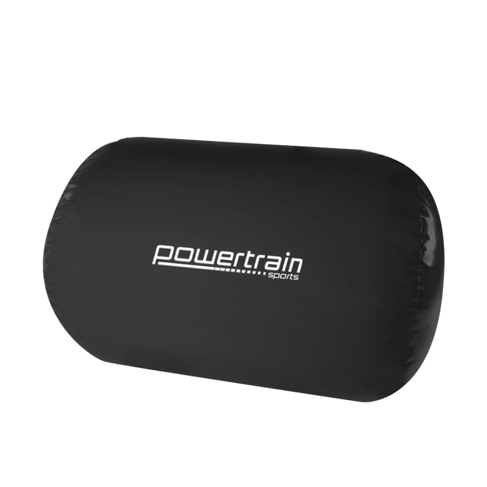 Powertrain Sports Inflatable Gymnastics Air Barrel Exercise Roller 120 x 75cm - Black - SuperSaverAU - view 1