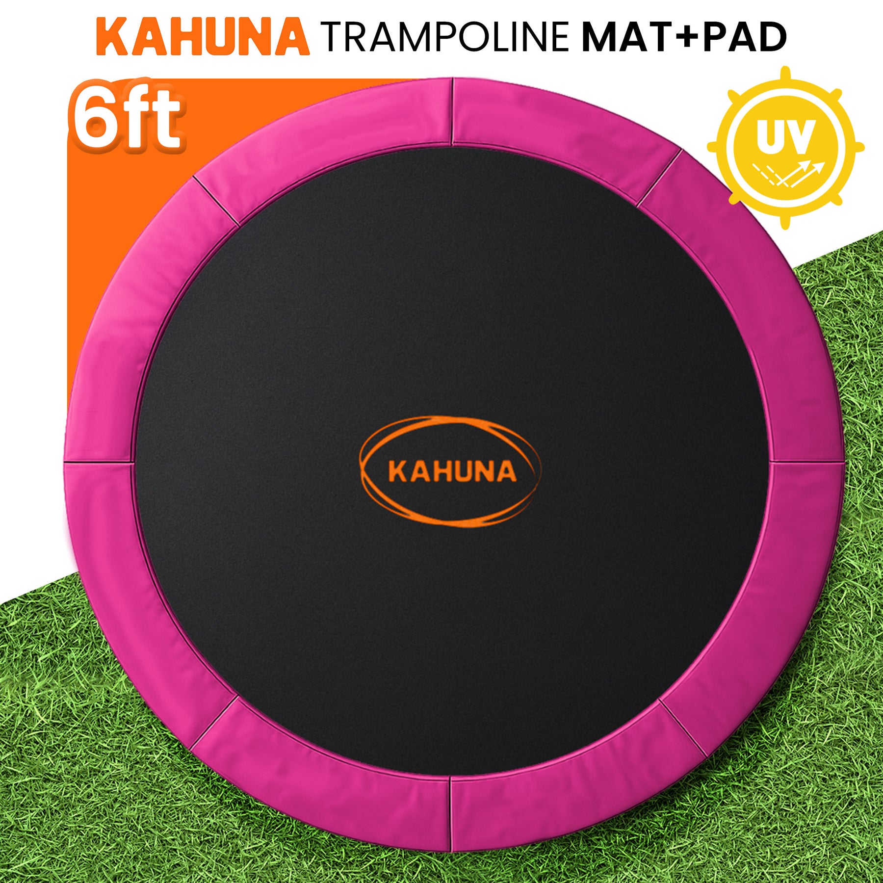Kahuna Pink 6ft Anti-Graze Trampoline Mat & Safety Pad Set
