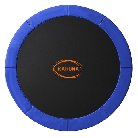Kahuna Blue 14ft Trampoline Mat & Safety Pad Set with 8-Row Stitching