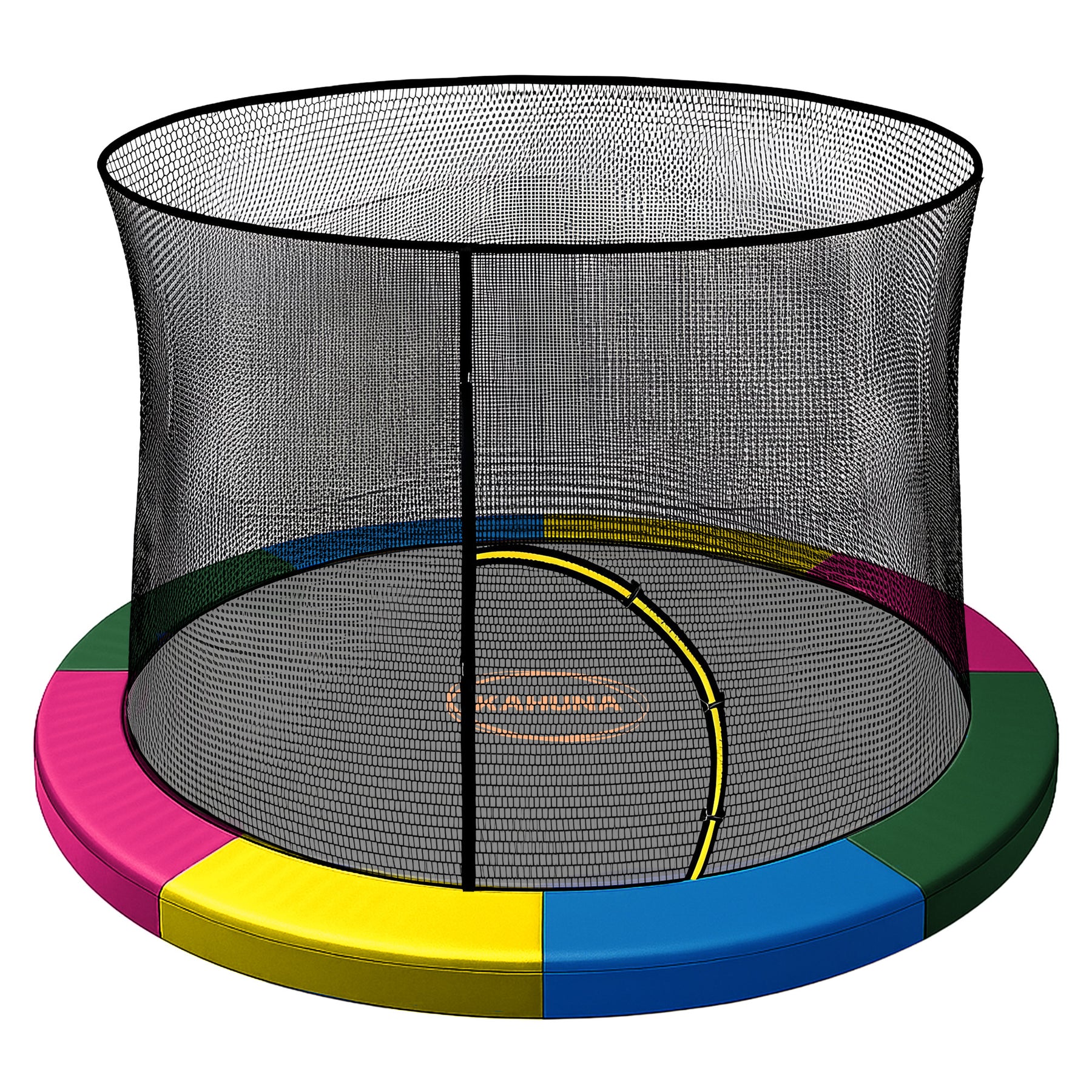 Kahuna Rainbow 6ft Trampoline Safety Pad & Net Set with Double-Lock Entry