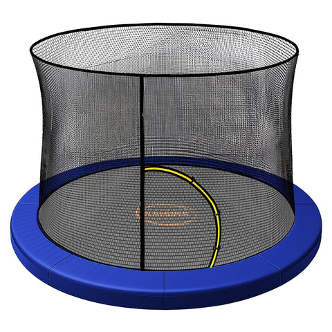 Kahuna Blue 14ft Trampoline Safety Net & Pad Set for 12-Pole Models