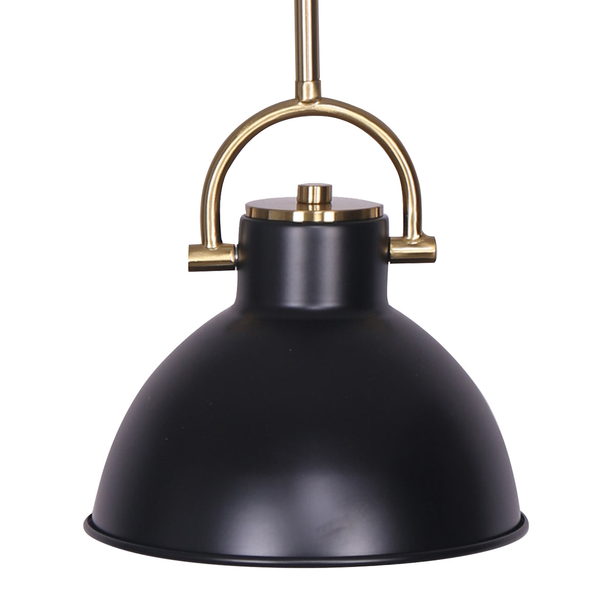 Sarantino Matte Black and Gold Pendant Light, Adjustable 60-140cm, 20x75cm - SuperSaverAU - view 6