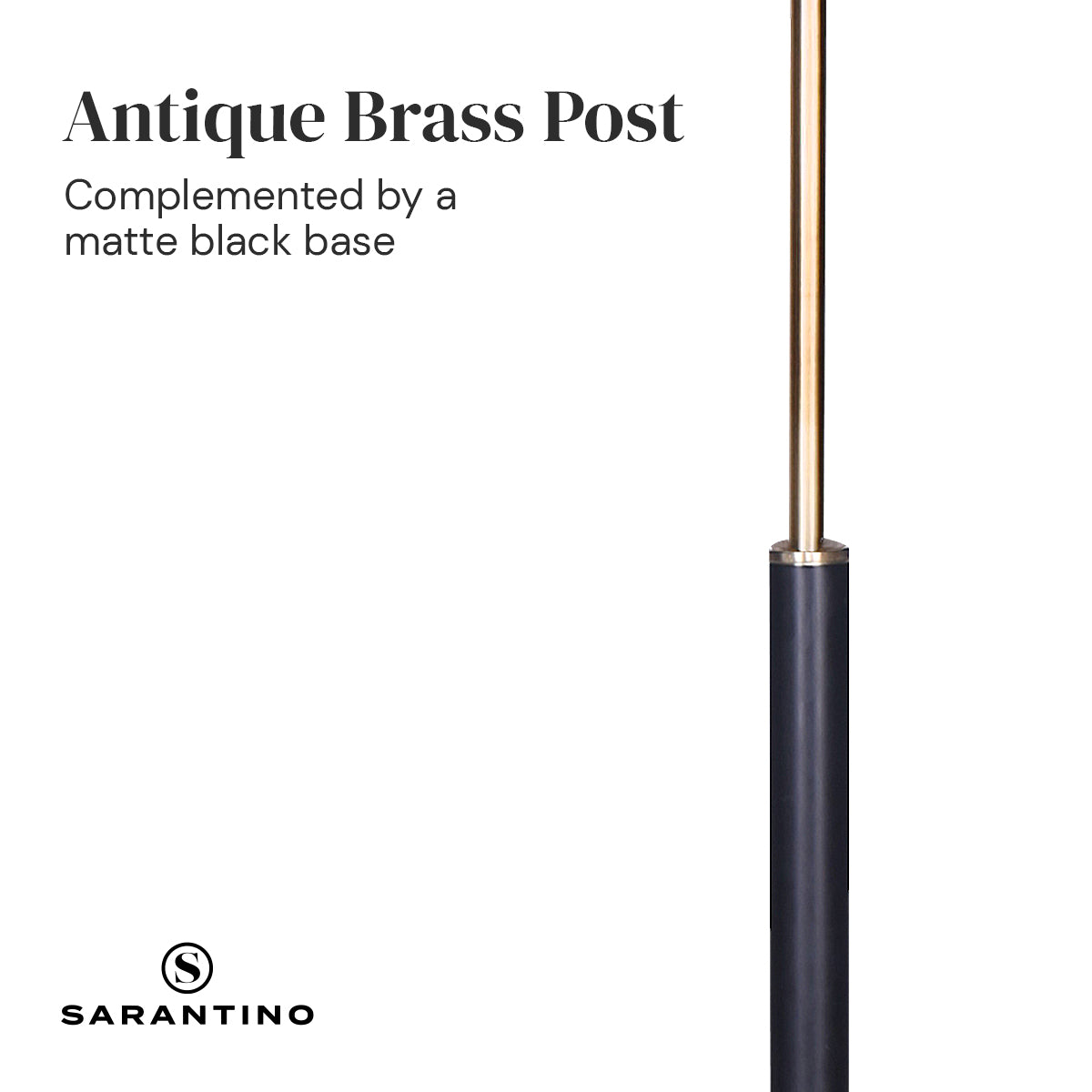 Premium Sarantino 6-Light Metal Sputnik Floor Lamp - Antique Brass