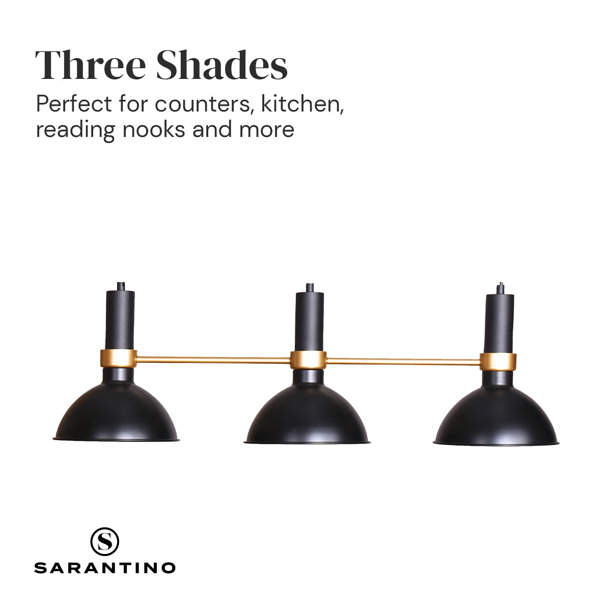 Sarantino 3-Light Adjustable Pendant Lamp 80x20x27~120cm, Elegant Design - SuperSaverAU - view 1