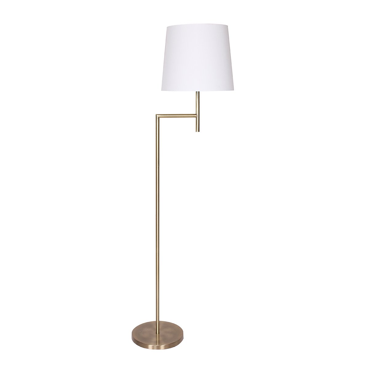 Sarantino Metal Floor Lamp, Antique Brass Finish, 36 x 36 x 163cm, Cream Shade - SuperSaverAU - view 1